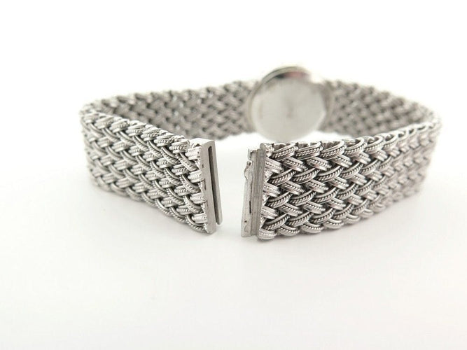 Montre vintage montre BOUCHERON mvt omega 21mm mecanique or gris 18k et diamants 58 Facettes 241077