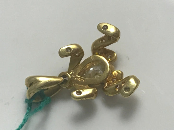 Pendentif Petite grenouille avec diamants 58 Facettes