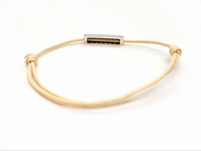 Bracelet Bracelet Cordon Or blanc Diamant 58 Facettes 578872RV