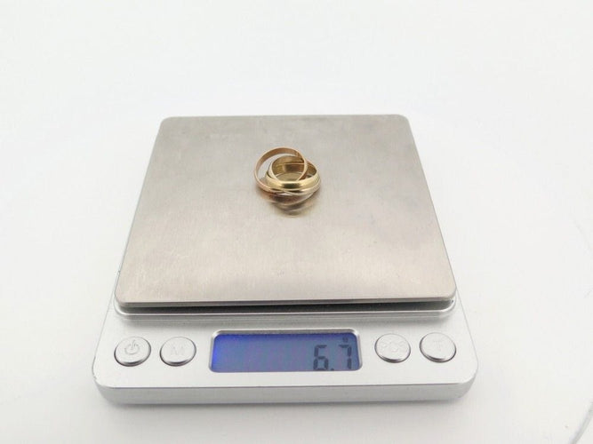 Bague 48 bague CARTIER trinity mm 3 ors jaune rose blanc 58 Facettes 255639