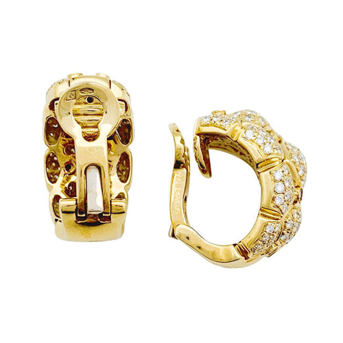 Boucles d'oreilles Boucles d'oreilles Piaget, or jaune, diamants. 58 Facettes 30888