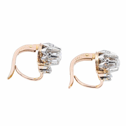 Boucles d'oreilles Boucles d'oreilles Dormeuses Or rose Diamant 58 Facettes 2090636CN