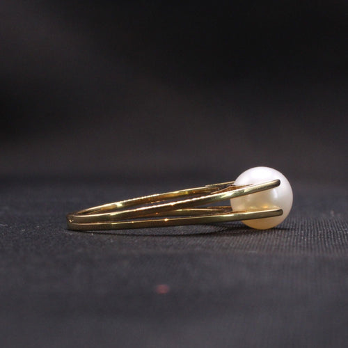 Bague 55 Bague Perle Or jaune 58 Facettes