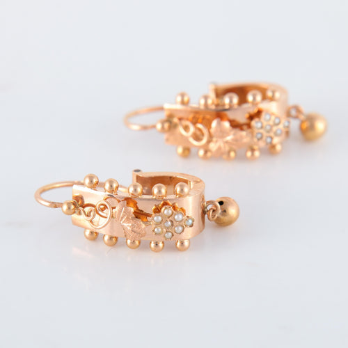 Boucles d'oreilles Paire de pendants "briquets", XIXème siècle 58 Facettes