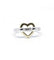 Bague 49 / Jaune et blanc / Or 750 et Argent 925 Bague "petit coeur" - TIFFANY & CO 58 Facettes 190109R