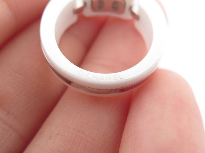 Bague 50 bague CHANEL ultra ceramique blanche or blanc 18k & diamant t50 58 Facettes 253051