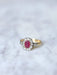 Bague de fiançailles rubis entourage diamants 58 Facettes