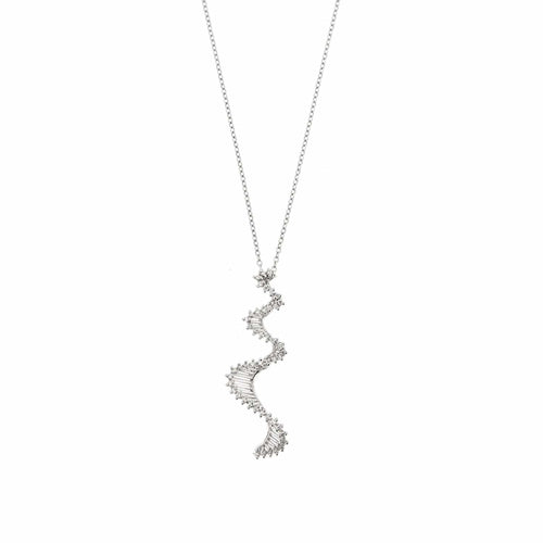 Collier Collier pendentif Vague diamants 58 Facettes 25928