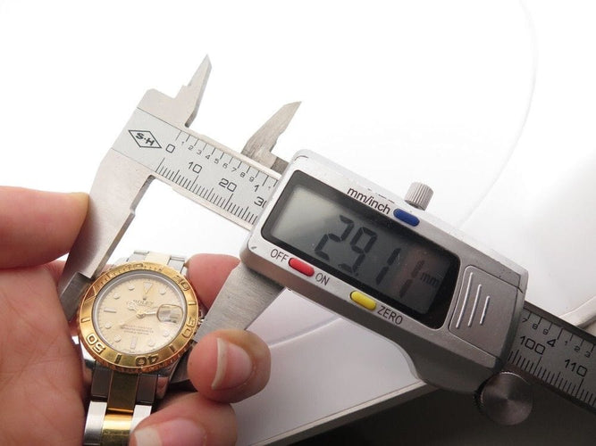 Montre vintage montre ROLEX yacht master lady 29 mm or & acier auto 58 Facettes 254447