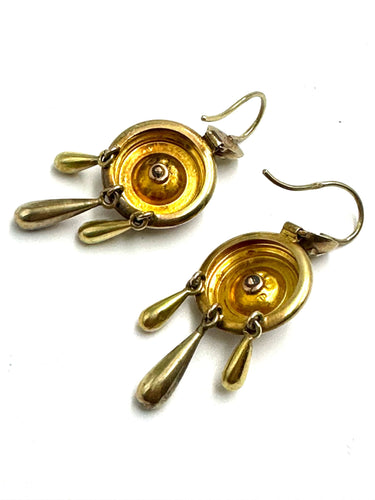 Boucles d'oreilles Boucles d'oreilles pendantes austro-hongroises 58 Facettes