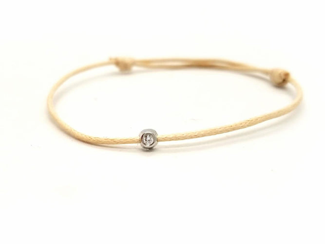 Bracelet Bracelet Cordon Or rose Diamant 58 Facettes 578852RV