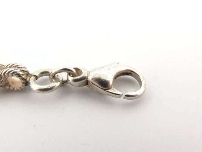 Collier vintage collier HERMES maille cordage noeuds marins argent massif 58 Facettes 257141