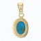 Pendentif Pendentif or jaune et pierre turquoise 58 Facettes CVP47