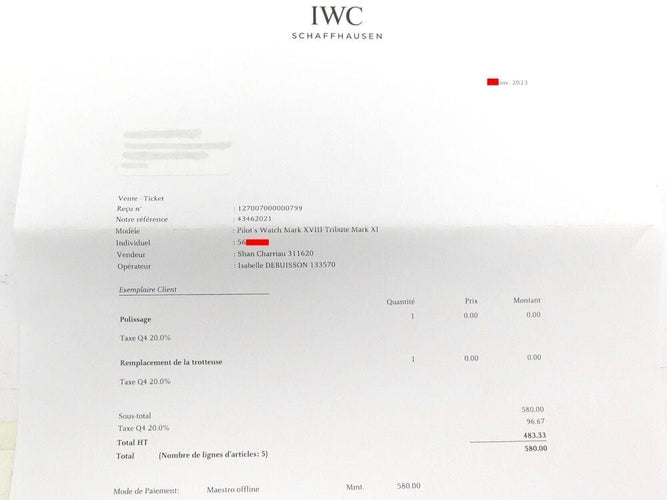 Montre montre IWC pilot s mark xviii tribute to mark xi acier 40mm auto full set 58 Facettes 256260