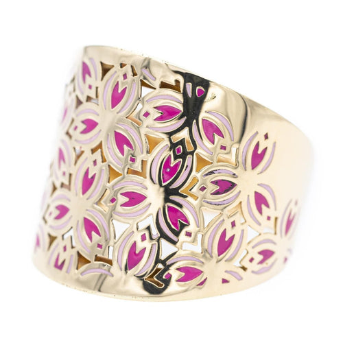 Bague 57 Bague Fleur Or jaune 58 Facettes 2024388CN