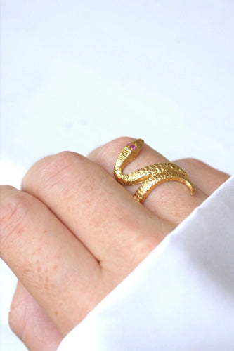 Bague Bague vintage serpent enroulé or jaune 58 Facettes