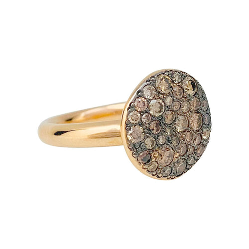 Bague 52 Bague Pomellato, "Sabbia", or rose, diamants bruns. 58 Facettes 31529