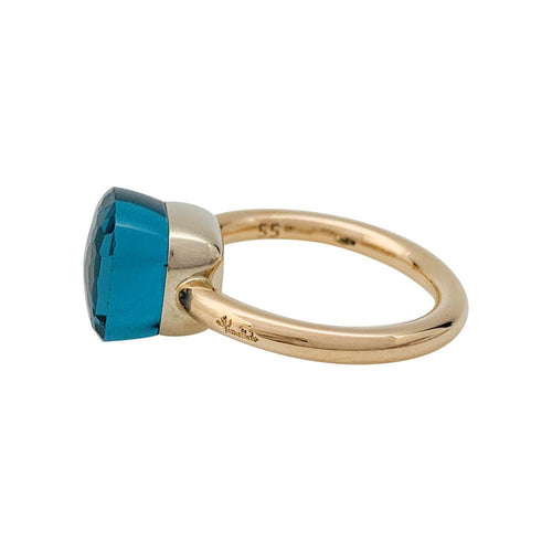 Bague 55 Bague Pomellato,"Nudo Classic, or blanc, or rose, topaze blue London. 58 Facettes 31116D
