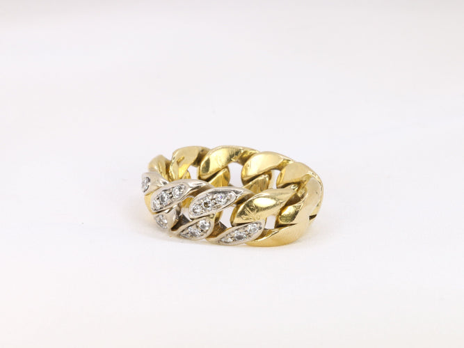 Bague Bague gourmette vintage Pomellato en or et diamants 58 Facettes