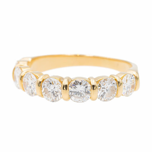 Bague 53 Bague Demi alliance Or jaune Diamant 58 Facettes 2686083CN