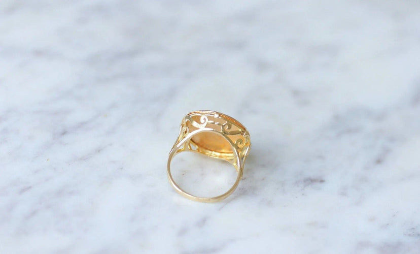 Bague Bague or jaune, pièce Marianne 58 Facettes