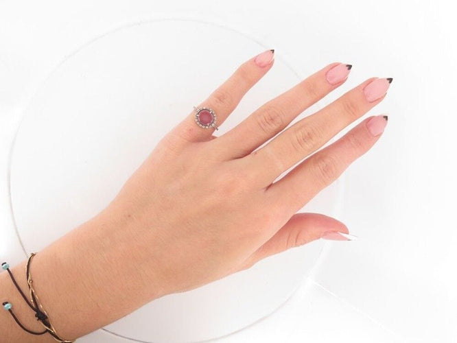 Bague 49 bague POMELLATO colpo di fulmine or blanc 18k diamants amethyste 58 Facettes 258045