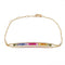 Bracelet Bracelet barrette saphirs multicolores diamants or rose 58 Facettes