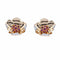 Boucles d'oreilles Clips d'oreilles rétro fleurs rubis diamants 58 Facettes 22-544A