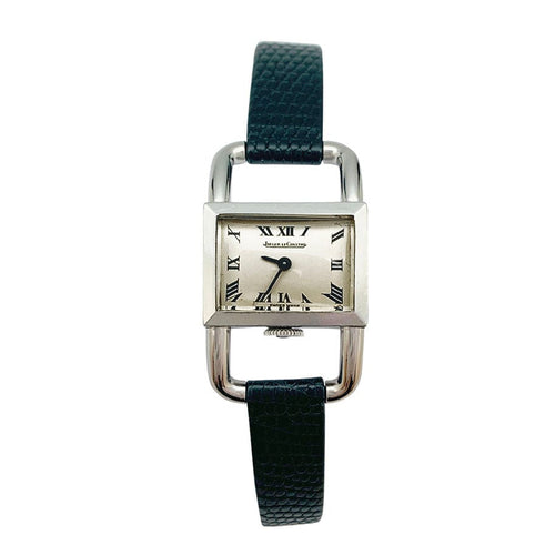 Montre Montre Jaeger Lecoultre,"Etrier", acier sur cuir. 58 Facettes 31600