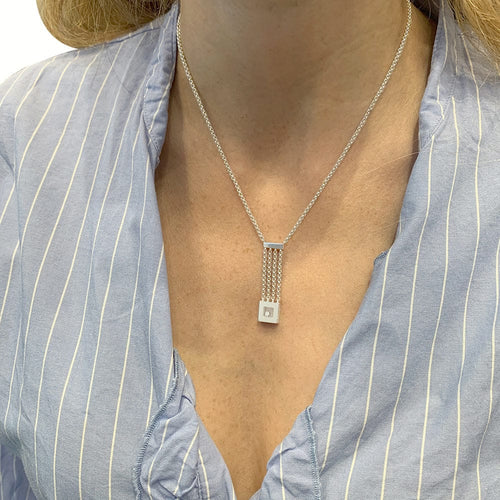 Collier Collier Chopard, "Happy Diamonds", or blanc, diamants. 58 Facettes 31385