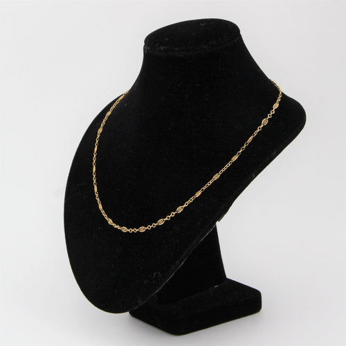 Collier Fine chaîne ancienne en or maillons filigranés 58 Facettes 21-624