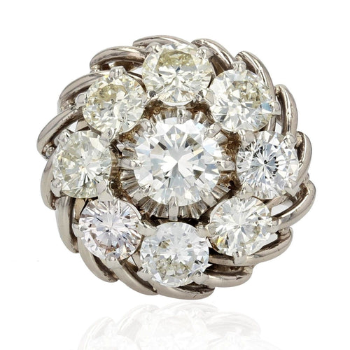 Bague 52 Bague marguerite de diamants sur fils d'or 58 Facettes 22-410