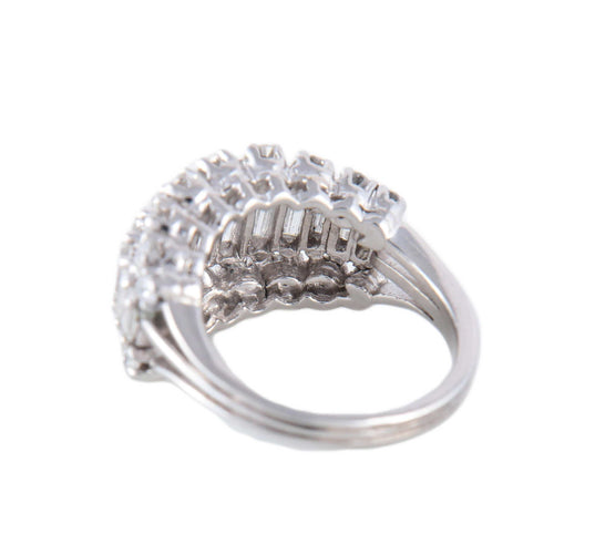 Bague BAGUES DIAMANTS BAGUETTES & PLATINE 58 Facettes BO/220145