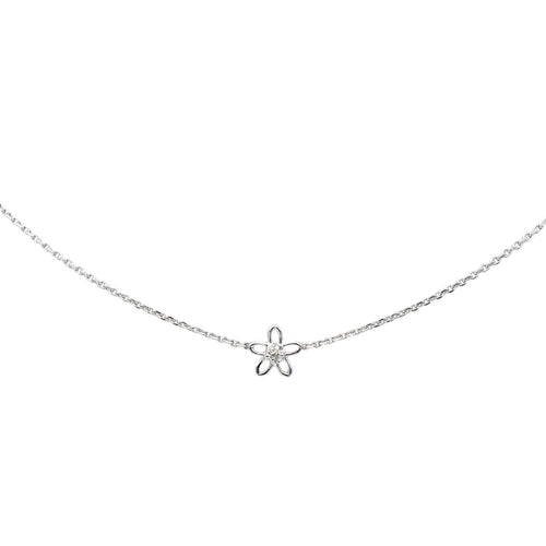 Collier Collier Fleur Or blanc Diamant 58 Facettes 2461204CN