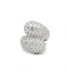 Bague 58 / Blanc/Gris / Or 750 Bague pavage Diamants 58 Facettes 220158R