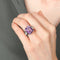 Bague 50 / Améthyste / Or Blanc BAGUE "VICTOIRE" AMETHYSTE & DIAMANTS 58 Facettes BO/220026 STA