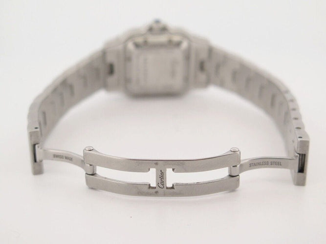 Montre vintage montre CARTIER santos galbee 2423 24 mm automatique acier 58 Facettes 251176