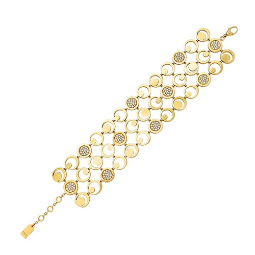 Bracelet Bracelet Fred "Moon Light" en or jaune, diamants. 58 Facettes 31688