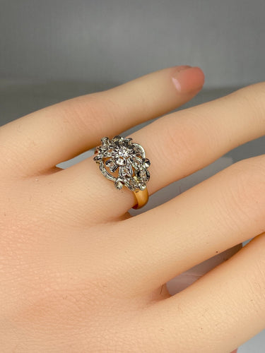 Bague 50 Bague Napoléon III en Or jaune & Diamants 58 Facettes