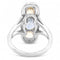 Bague 53 Bague or gris saphirs diamant 58 Facettes 31100172