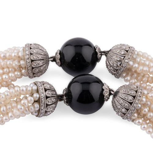 Collier Collier Bayadère en perles fines 58 Facettes 1