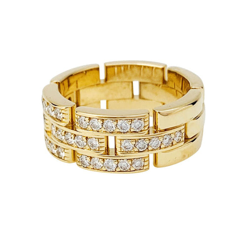 Bague 54 Bague Cartier "Maille Panthère" or jaune et diamants. 58 Facettes 31001