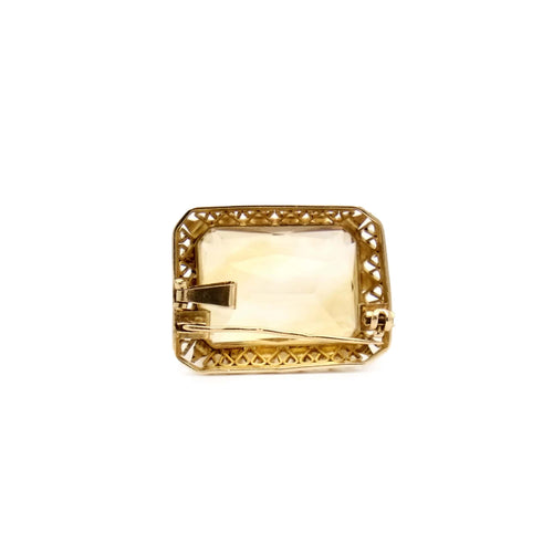 Broche Broche pendentif Or jaune Citrine 58 Facettes REF2378-107