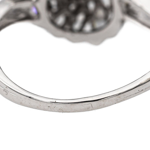 Bague 57 Bague Marguerite Or blanc Diamant 58 Facettes 2737235CN