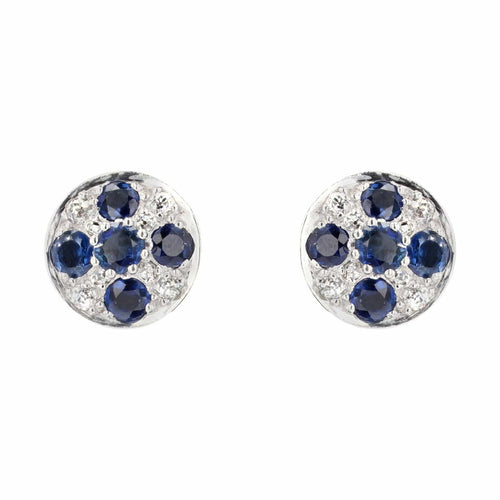 Boucles d'oreilles Boucles d'oreilles saphirs et diamants or blanc 58 Facettes 21-848