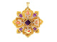 Broche broche pendentif VAN CLEEF & ARPELS delphes 1975 or cabochons corail & amethyste 58 Facettes 257359