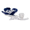 Broche Clip Boucheron, "Eglantine", en or blanc, platine, émail et diamants. 58 Facettes 33342