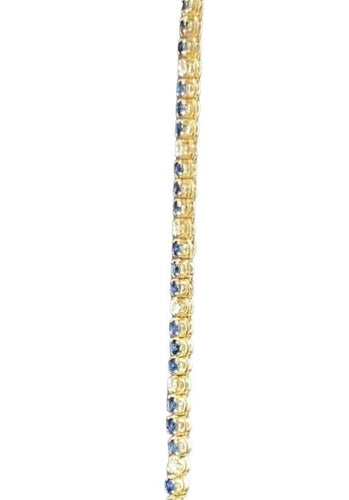 Bracelet Bracelet Tennis Or jaune Saphirs Diamants 58 Facettes