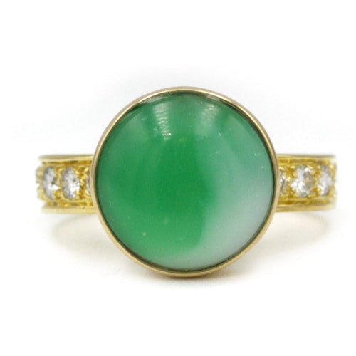 Bague Bague - Jadéite et Diamants 58 Facettes 230037R