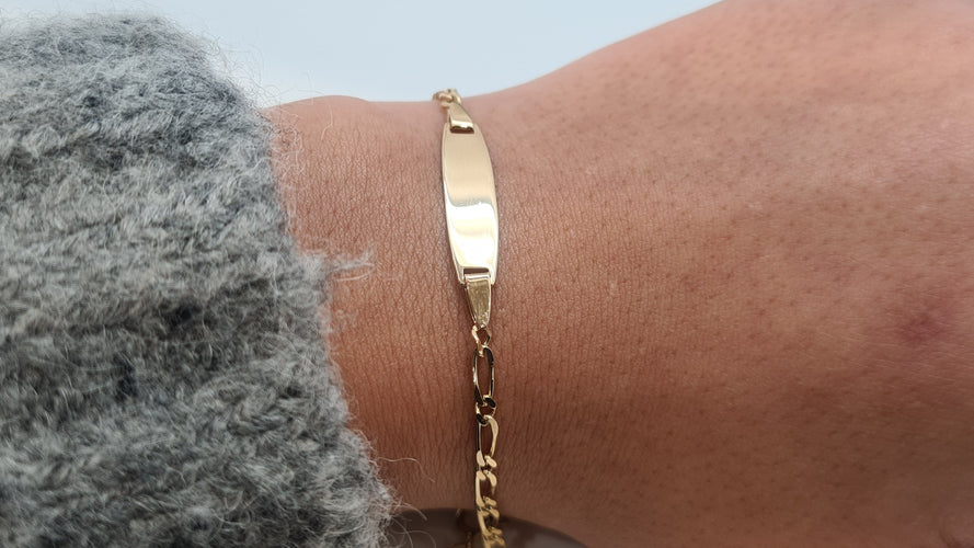 Bracelet Gourmette en Or Jaune 58 Facettes